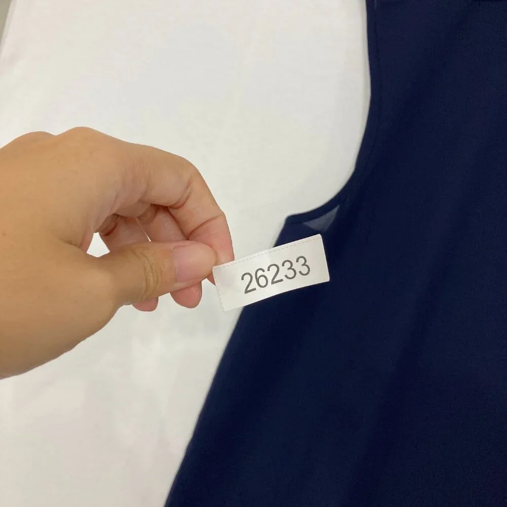 New J. Crew‎ size 16 Tall Navy Keyhole Grosgrain Ribbon Preppy Blouse Office - Picture 12 of 12